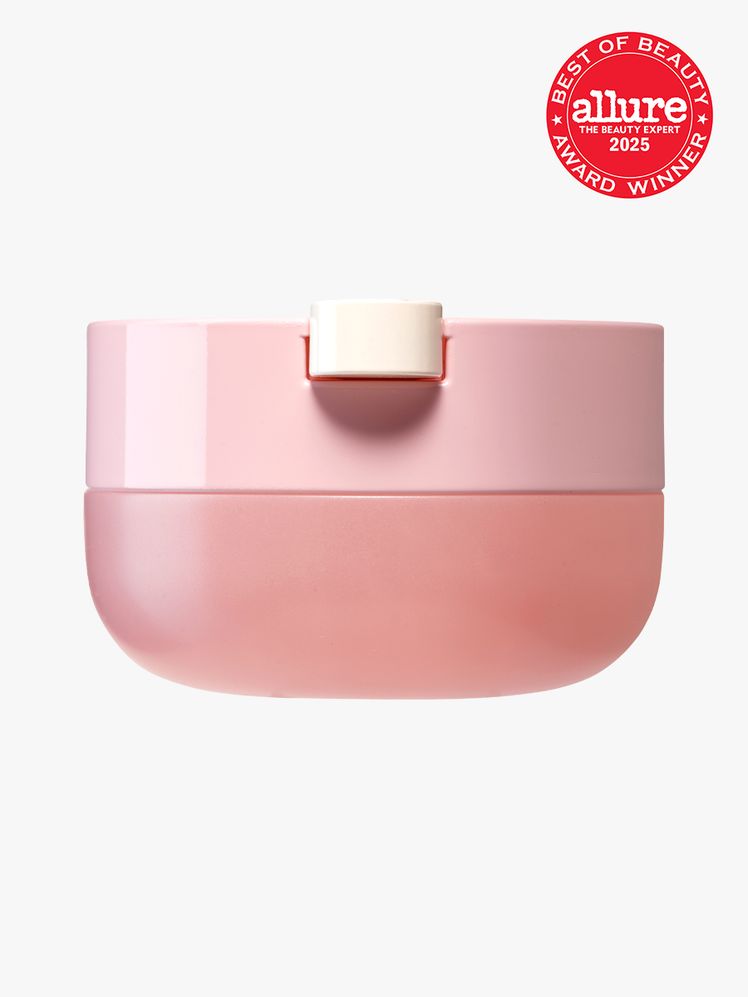 LANEIGE Bouncy  Firm Lip Treatment in branded pink packaging on light gray background with red Allure Best of Beauty...