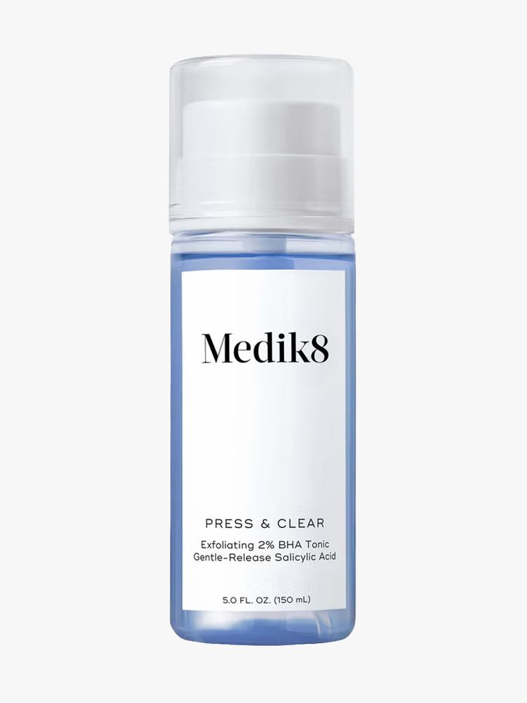 Medik8 Press and Clear in branded component on a light gray background