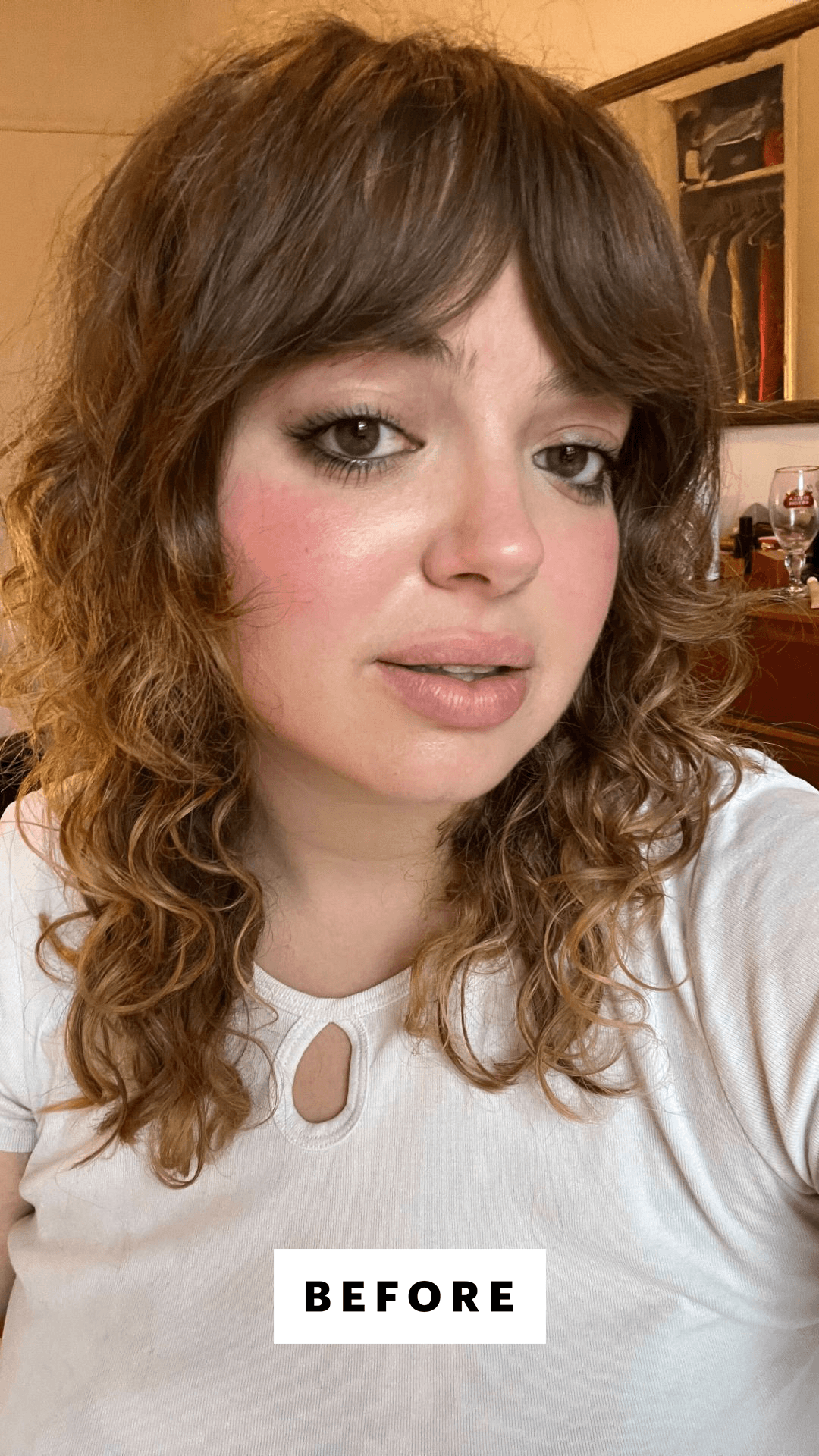 Selfie of Hoffmann before applying the Chanel Le Liner de Chanel Liquid Eyeliner