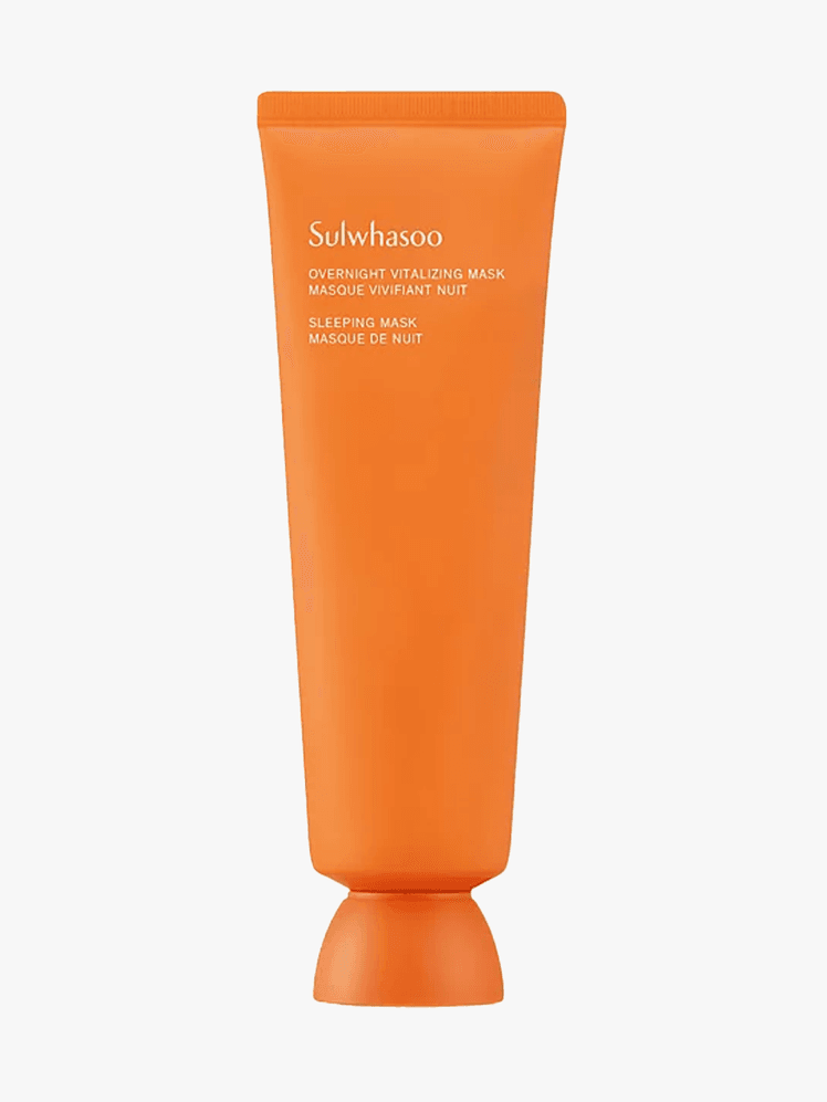 Sulwhasoo Overnight Vitalizing Mask in branded tube component on a light gray background